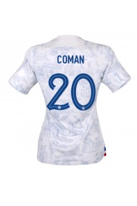 Frankrijk Kingsley Coman #20 Voetbaltruitje Uit tenue Dames WK 2022 Korte Mouw
